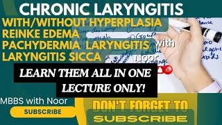 chronic laryngitis  Reinkes edema  pachydermia laryngitis  doctorsplaceacademy [upl. by Grady527]