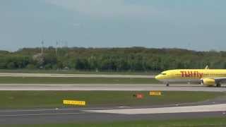 AirberlinTUIFLY beim Start ad Flughafen Düsseldorf [upl. by Atirahs]