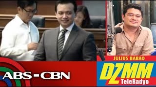 DZMM Teleradyo Trillanes mulls charges vs AMLC exec [upl. by Nnaecyoj]