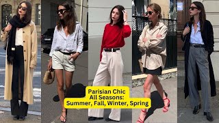 Parisian Chic for All Seasons Summer Fall Winter and Spring  French Style Influencer [upl. by Barth]