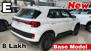 HYUNDAI VENUE E New Updated Model  Venue 2024 Base Model White Colour Review [upl. by Breban10]