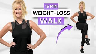 Best Walking Exercise For Weight loss  15 Minute Walk At Home Women Over 50 [upl. by Irollam614]