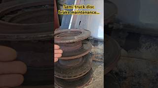 Warning ⚠️ DISC BRAKE MAINTENANCE on a semi truck [upl. by Naek]