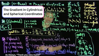 The Gradient in Cylindrical and Spherical Coordinates [upl. by Amitarp]