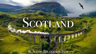 Scotland 4K  Scenic Relaxation Film With Celtic Music [upl. by Haldas]