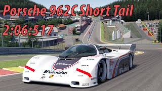 Porsche 962 C Short Tail  Spa World Record 206517  Assetto Corsa [upl. by Aivatnuhs459]