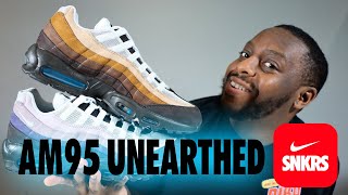 Nike Air Max 95 Unearthed Erosion SNKRS On Foot Sneaker Review QuickSchopes 739 Schopes HM0953 100 [upl. by Oirelav159]