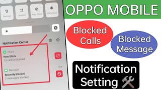 How to see Blocked calls in Oppo  How to get notifications of Blocked calls  Oppo call setting [upl. by Yeorgi]