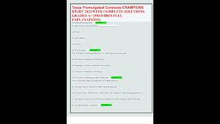 Texas Promulgated Contracts CHAMPIONS STUDY 2023 WITH COMPLETE SOLUTIONS GRADED A PROVIDES FULL EXP [upl. by Nytsirk729]