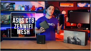 Unboxing ASUS CT8 AC3000 ZenWiFi AC Tri Band Mesh WiFi Gigabit System [upl. by Yrrol]