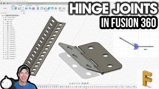 Creating MOVING HINGE JOINTS in Autodesk Fusion 360 with the Revolute Joint [upl. by Leal569]