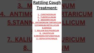 Rattling Cough Homeopathic Treatment by Dr Ali Muhammad Top 10 Rattling Cough Medicine [upl. by Erena]