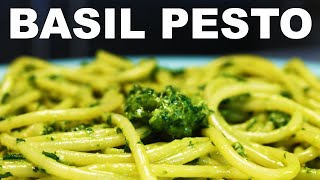 Basil pesto alla Genovese  knife or mortar amp pestle method [upl. by Naples875]