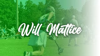 Will Mattice Class of 2026 2024 Summer Lacrosse Highlights [upl. by Eldnek]