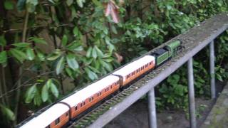 Flying Scotsman Gauge 0 in the gardenwmv [upl. by Bohrer295]