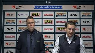 Presskonferens Leksands IF  Frölunda HC 4 mars [upl. by Akyeluz]