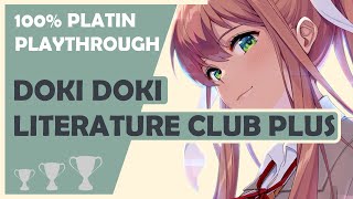 DOKI DOKI LITERATURE CLUB PLUS  100 PLATIN PLAYTHROUGH  WALKTHROUGH Trophy Guide deutschgerman [upl. by Immot418]