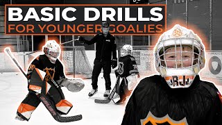 Basic Drills for Younger Goalies with my buddy RJ [upl. by Torre]