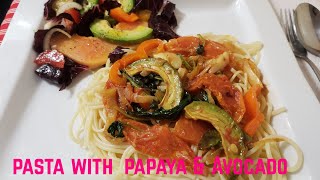 ፓስታ በተጠበሰ በፓፓያና በአቮካ pasta with roasted papaya amp avocado Ethiopian food recipe [upl. by Oneill]