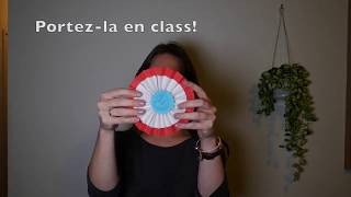 Comment faire une cocarde tricolore  classe de FLE How to make a Tricolor Cockade in French class [upl. by Jesh]