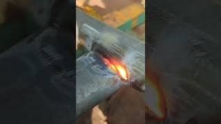 stick welding on thin galvanized pipe [upl. by Ardnal956]