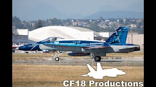 4k 2024 CF18 Demo Hornet Abbotsford Air Show Arrival [upl. by Yrakaz]