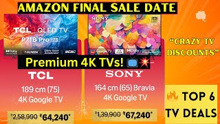 75 inch Tv Top 6 TV Deals TVs between ₹50000  ₹7OOOOon Premium 4K TVsBest 75inch Premium [upl. by Oflodor]