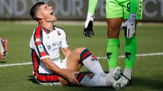 Ruslan Malinovskyi injury 🔴 Genoa midfielder Malinovskyi sustains horrific lowerleg fracture [upl. by Chun]