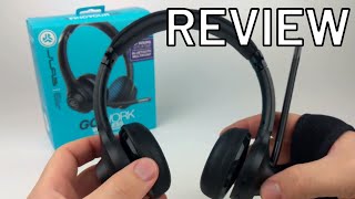 JLab Go Work Wireless Headset Review  Best Work From Home Headsets [upl. by Lleirbag]