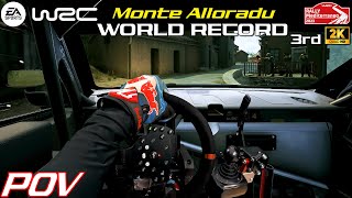 WORLD RECORD 3rd  EA SPORTS WRC  Monte Alloradu Rally Mediterraneo Hyundai i20  PXN V10 Gameplay [upl. by Nitsej]