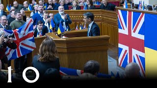 Rishi Sunak addresses the Ukrainian Parliament [upl. by Oniram699]