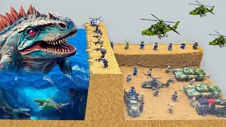 LEGO FLOOD Action  Battle Between Evil Sea Monsters Attacking Lego Army Causing Tsunami And Flood [upl. by Octavius]