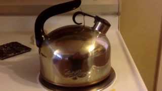 Revere copper bottom whistling tea kettle [upl. by Farra]