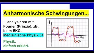 Medizinische Physik 31 Anharmonische Schwingungen analysieren mit Fourier Prinzip EKG [upl. by Euqinim919]