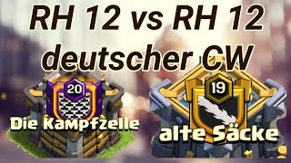 deutscher CW alte Säcke 3 Sterne Kämpfe RH 12 CoC Clash of Clans [upl. by Enyrhtak]