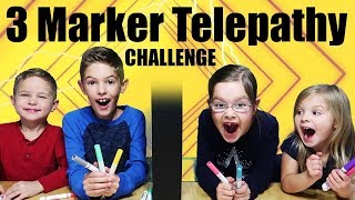 3 MARKER Telepathy Challenge😂 [upl. by Nalaf]