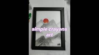 simple art using crayons🎨DIY art drawwithmecrayonart youtubeshort shorts simpleart diyeasyart [upl. by Cand]