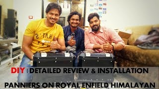 Installation of Panniers on Royal Enfield Himalayan  Detailed Review  Unboxing [upl. by Bertila]