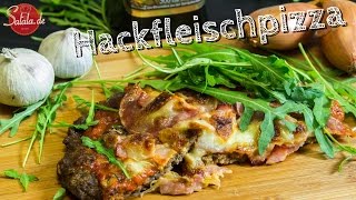 Hackfleischpizza ohne Teig  Low Carb Pizza backen ohne Kohlenhydrate  Pizza glutenfrei  salalade [upl. by Misha900]