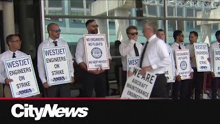 WestJet mechanic strike leaves travellers in limbo [upl. by Conlee]