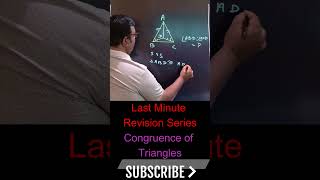 Question on Congruence of Triangles No 6  Last Minute Revision for Class X [upl. by Kraul]