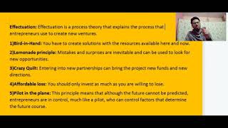 Effectuation theory of entrepreneurship  Principles of Effectuation theory  Leadership [upl. by Olwena]