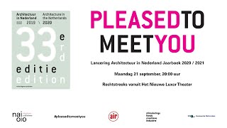 Lancering Jaarboek 33 Architectuur in Nederland 2019  2020 [upl. by Aciretehs]