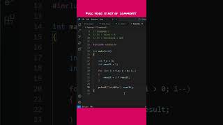 Calculate Factorial with For Loop clanguage programming codinginc cprogramming factorial [upl. by Einhpad]