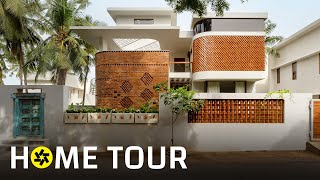 Traditional Tamil Techniques Used to Craft This Modern Chennai House House Tour [upl. by Phiona595]