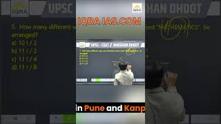 Permutation Combinations and Probability part 2 shorts iqraias upsc [upl. by Marylou]