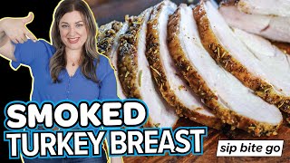 Smoked Turkey Breast Without Brine Traeger Pellet Grill Demo [upl. by Roxane]