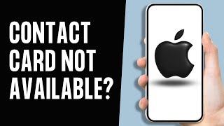 Fix Choose Another Phone Number or Email Address to Call Contact Card is Not Available For Facetime [upl. by Philender955]