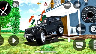 Dollar Song Modified Mahindra yellow😈Thar  Indian Car Simulator 3D  Car Game 3D [upl. by Anreval]