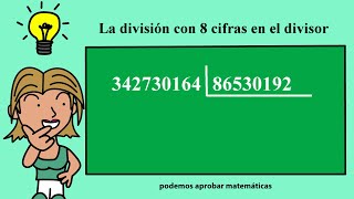 Hacer divisiones con 8 cifras en el divisor [upl. by Alia]